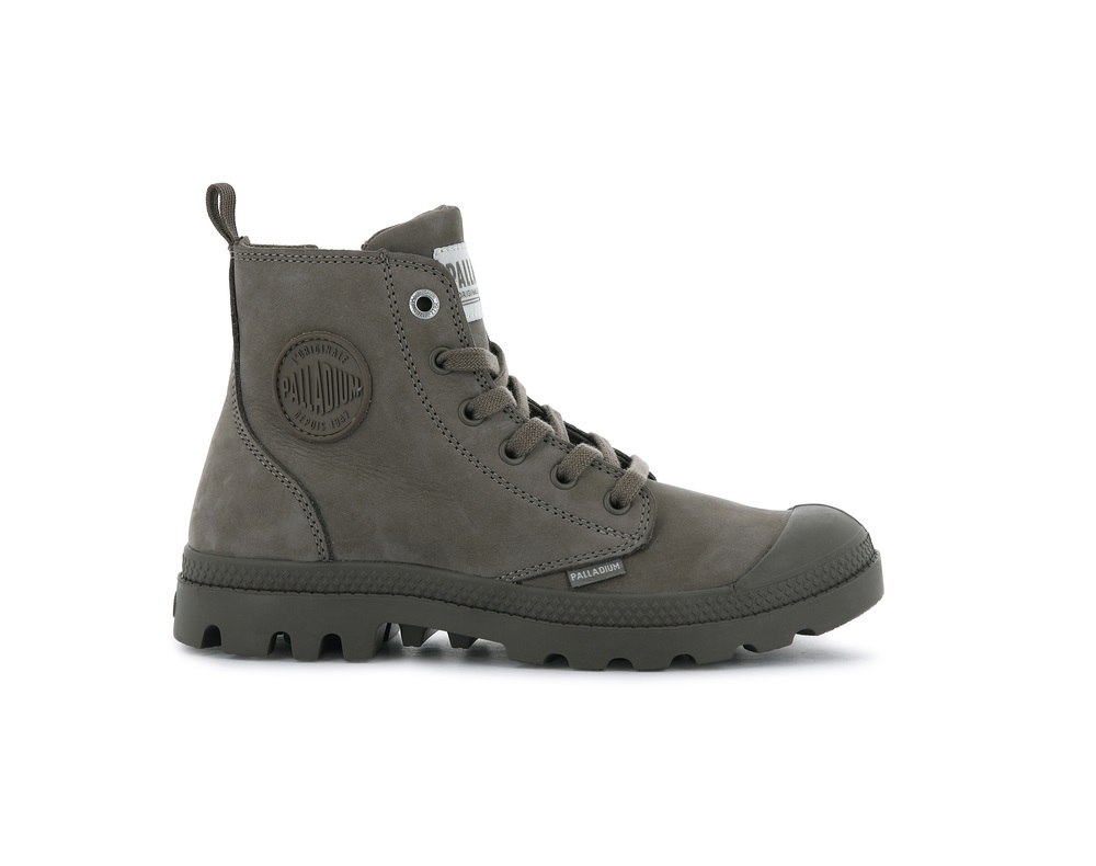 Botas Palladium PAMPA HI ZIP NUBUCK Mujer Taupe | Costa Rica-08135